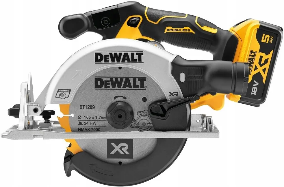 Аккумуляторная дисковая пила DeWalt DCS565P2-QW, с 2 АКБ и ЗУ