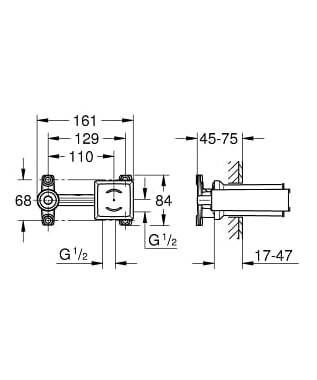 Модуль для однорычажного смесителя для раковины Grohe 23200002