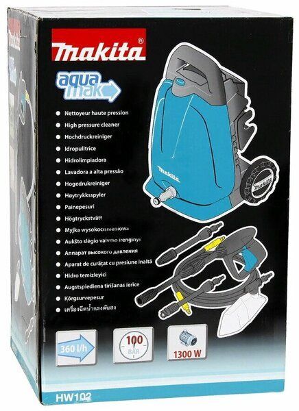 Мойка высокого давления Makita HW102, 100 бар, 360 л/ч