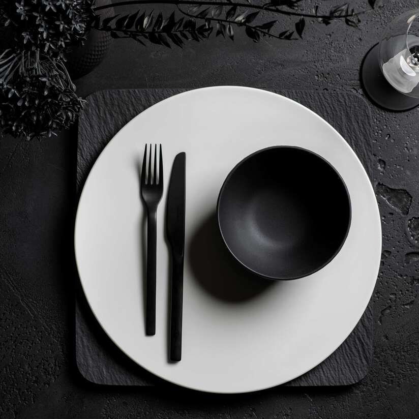 Набор посуды Villeroy & Boch Manufacture Dinner Set 1042396001 430мл 25см 4 штBlack