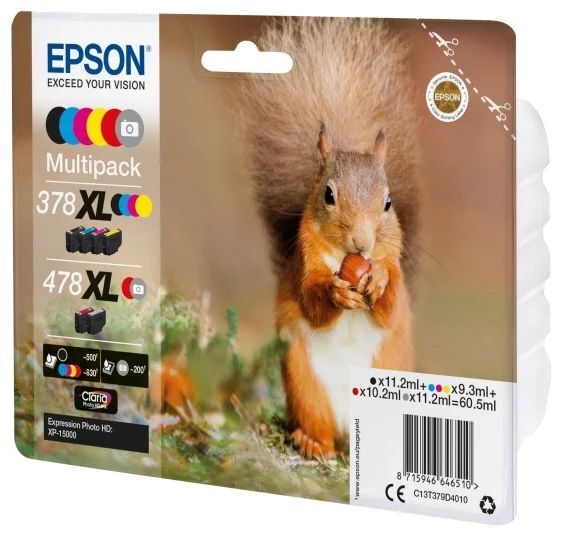 Набор картриджей для струйного принтера EPSON 378XL, 478XL 6-colours (C13T379D4020)