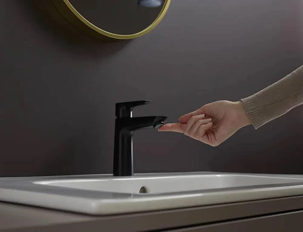 Смеситель для раковины Hansgrohe Talis E, черный матовый 71714670
