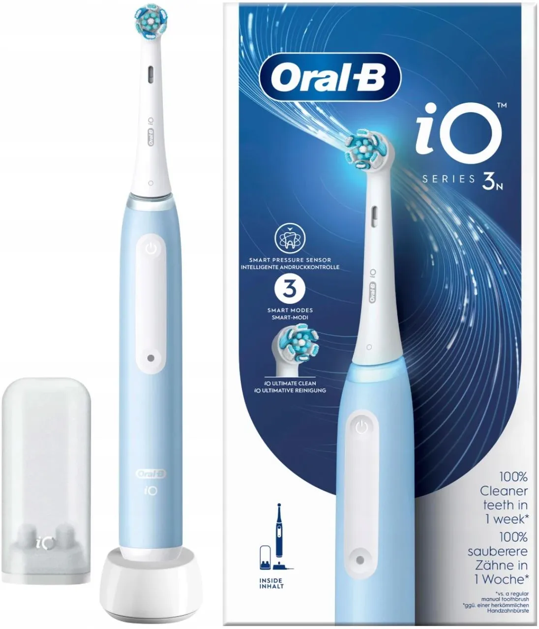 Электрическая зубная щётка Oral-B iO Series 3N Ice Blue, с зарядной станцией