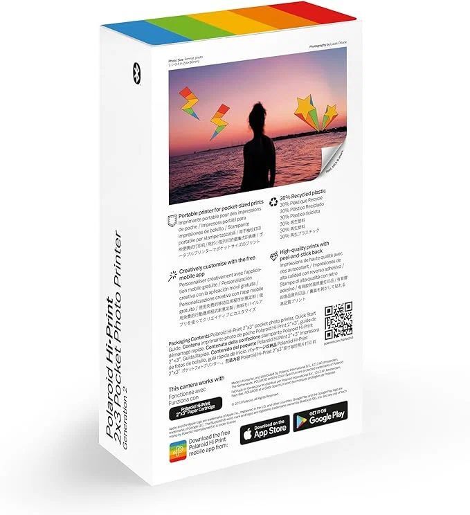 Компактный фотопринтер Polaroid HI-PRINT Pocket Printer E-Box, черный"