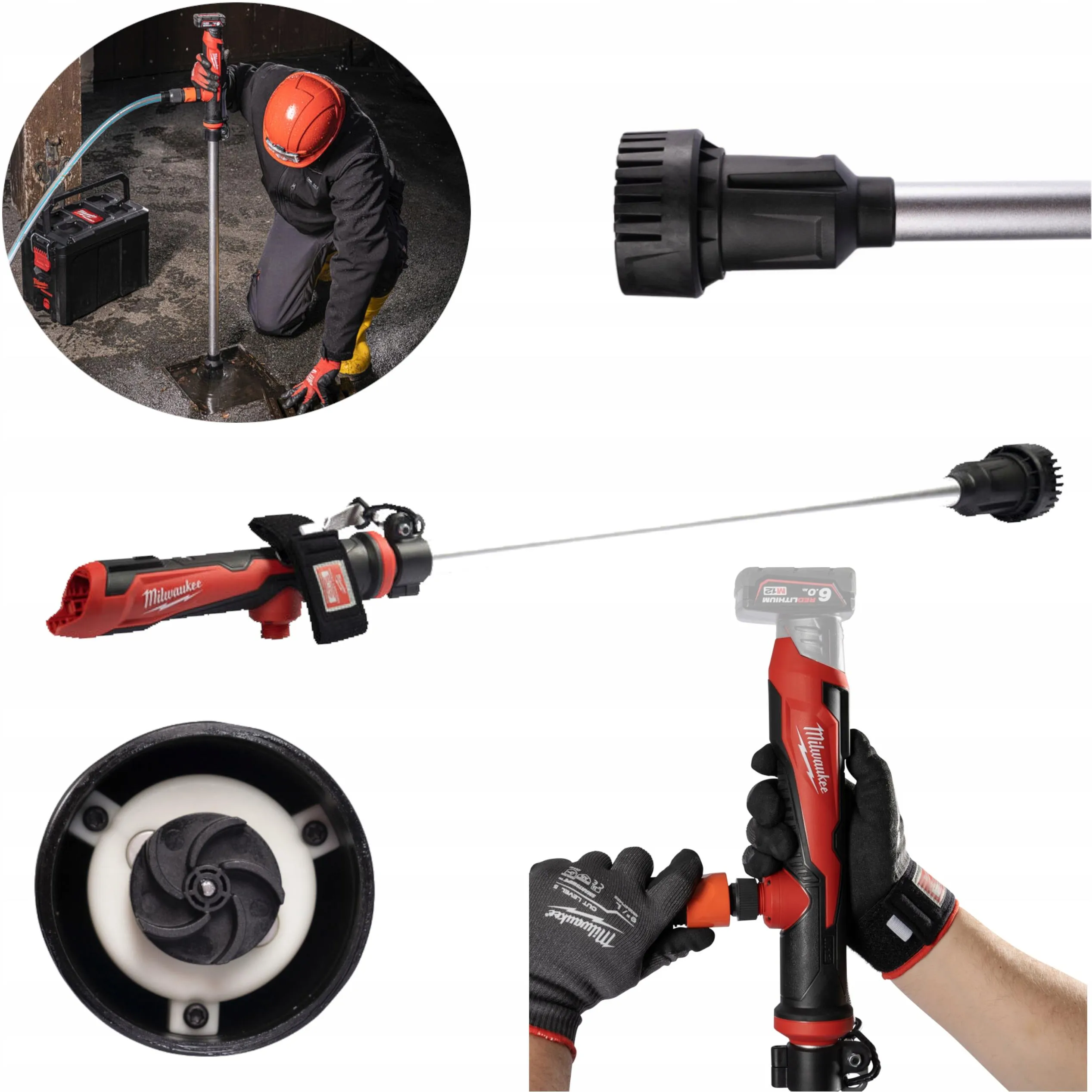 Аккумуляторный насос Milwaukee M12 BSWP-0 4933479639, без АКБ и ЗУ