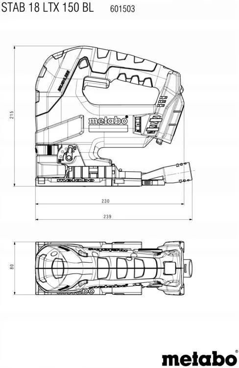 Лобзик аккумуляторный Metabo STAB 18 LTX 150 BL