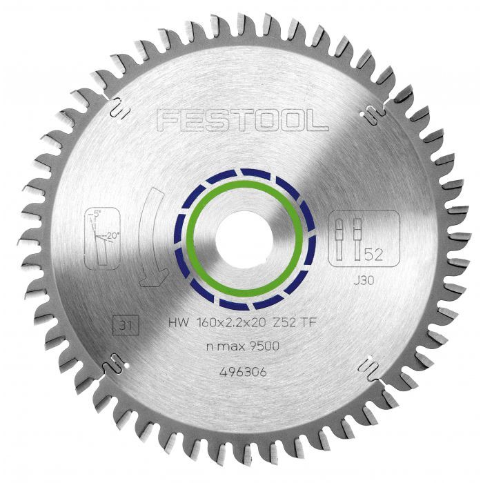 Festool Пильный диск специальный 160x2,2x20 TF52 496306