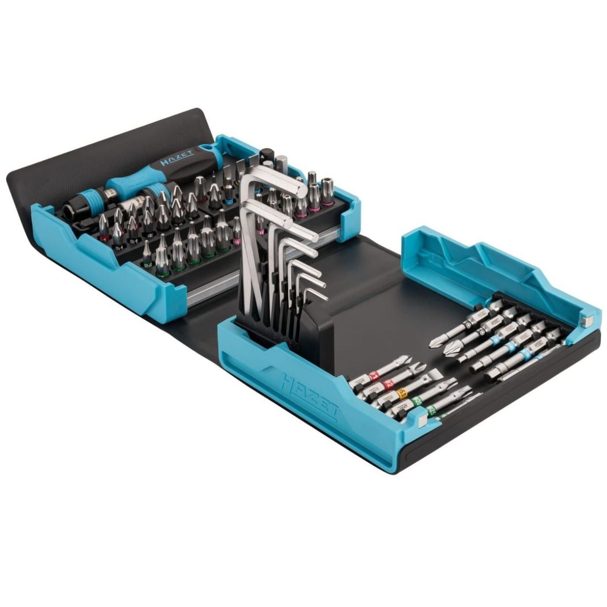 Отвертка с набором бит, драйвер 1/4", 69 предметов, HAZET SmartCase 2200SC-1, Made in Germany