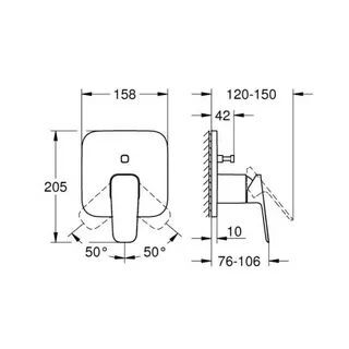 Смесители для ванной комнаты Grohe Cubeo 1017780000 Хром