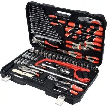 Набор инструментов и оснастки YATO, 79 предметов, 1/2"-1/4", XXXL, CrV, CrMo, S2, YT-38911