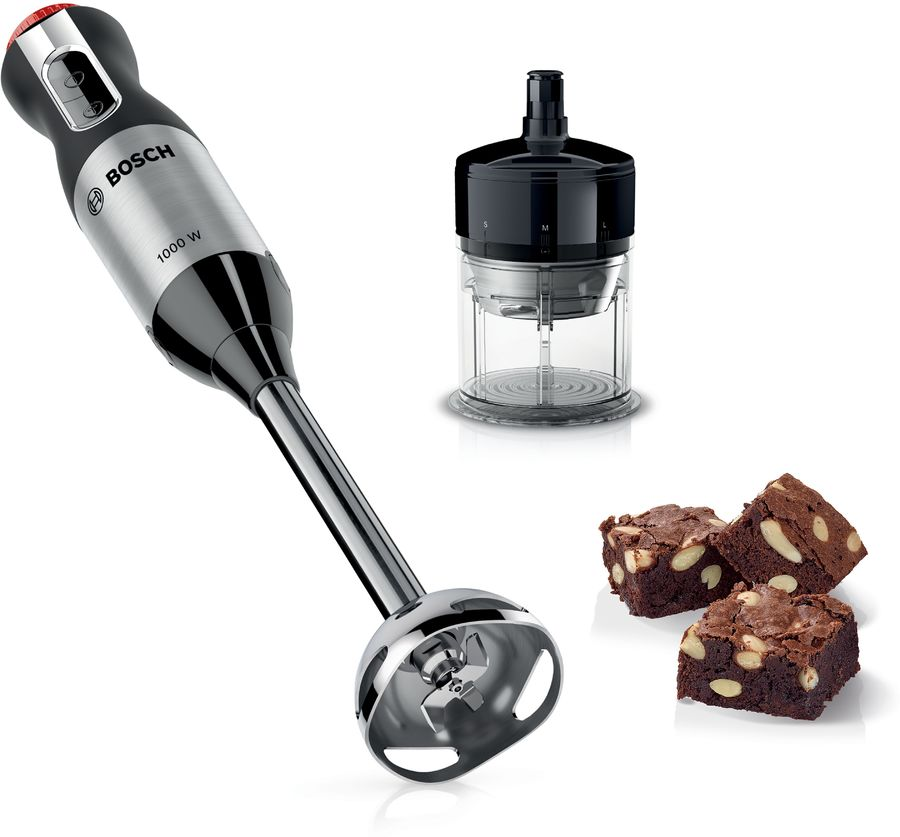 Погружной блендер Bosch ErgoMixx MS 6CM6166, нержавеющая сталь/черный