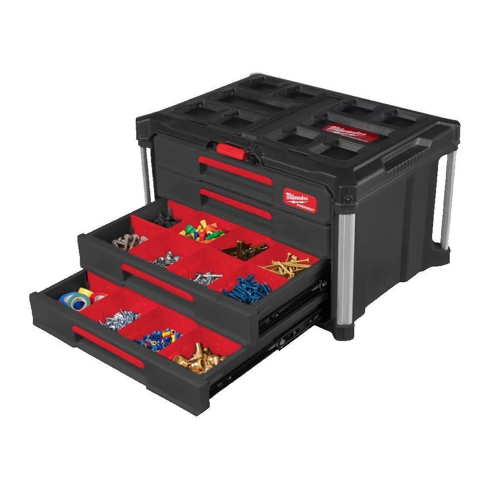 Ящик для инструментов с 4 выдвижными ящиками PACKOUT Milwaukee 4932493189