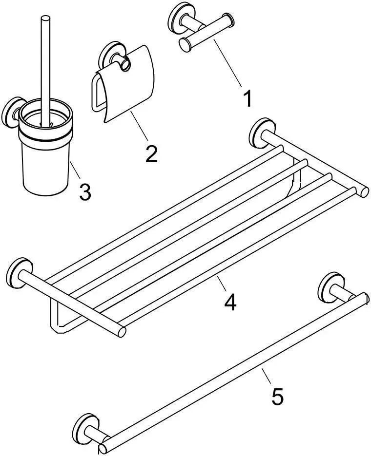 Набор аксессуаров Hansgrohe Logis Universal 5-в-1 41728000
