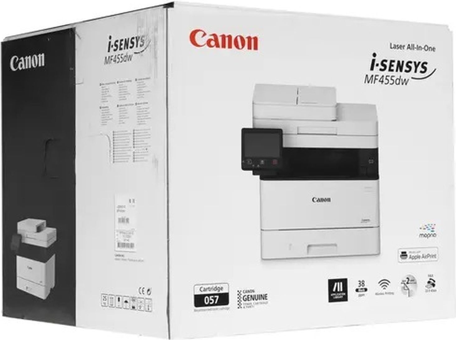 МФУ лазерное Canon i-SENSYS MF455dw, ч/б, A4, белый