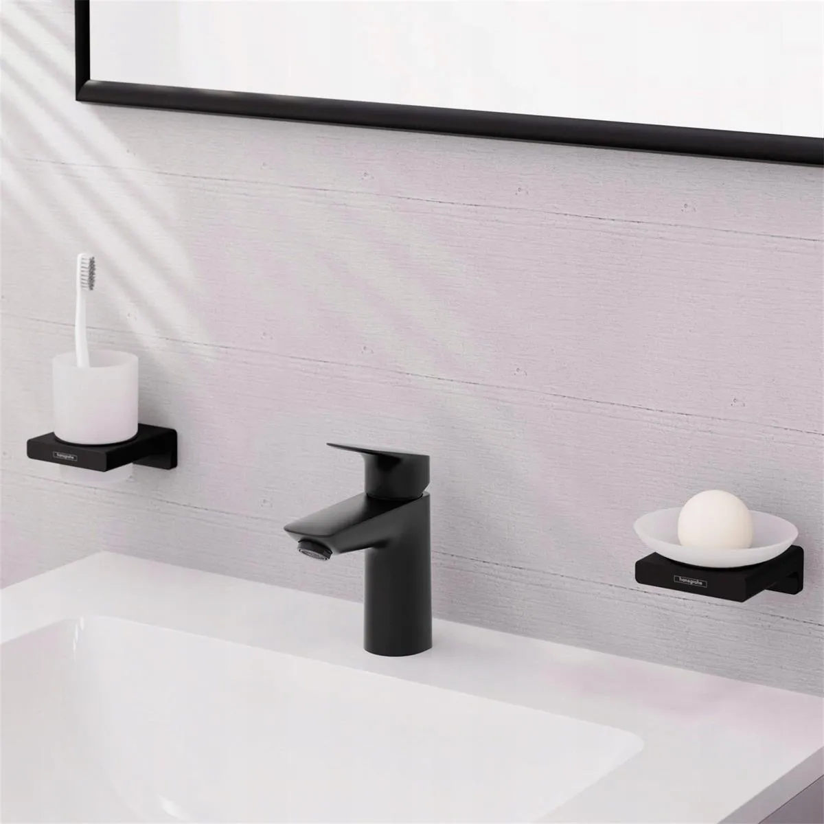 Смеситель Hansgrohe Logis 100 CoolStart, черный матовый 71103670