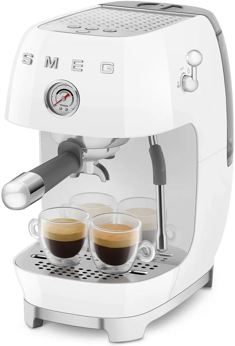 Кофемашина Smeg ECF03, белая