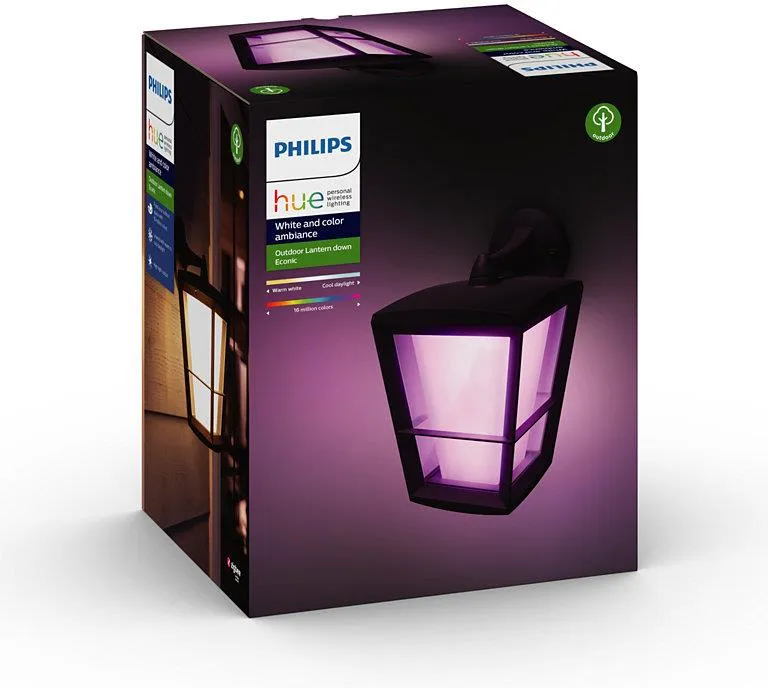 Уличный настенный светильник PHILIPS Hue White & Color Ambiance Econic черный 1744030P7