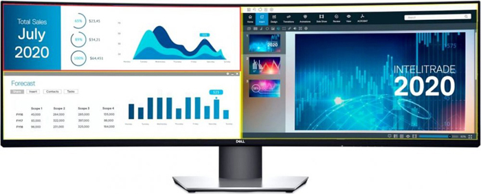 49" Монитор DELL UltraSharp U4919DW, 5120x1440, 60 Гц, IPS, черный/серый