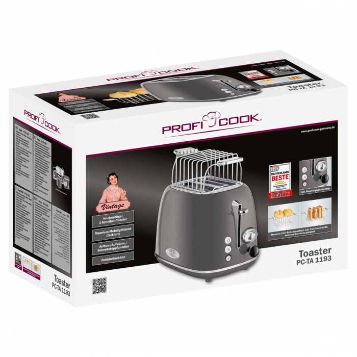 Тостер Profi Cook PC-TA 1193 anthrazit