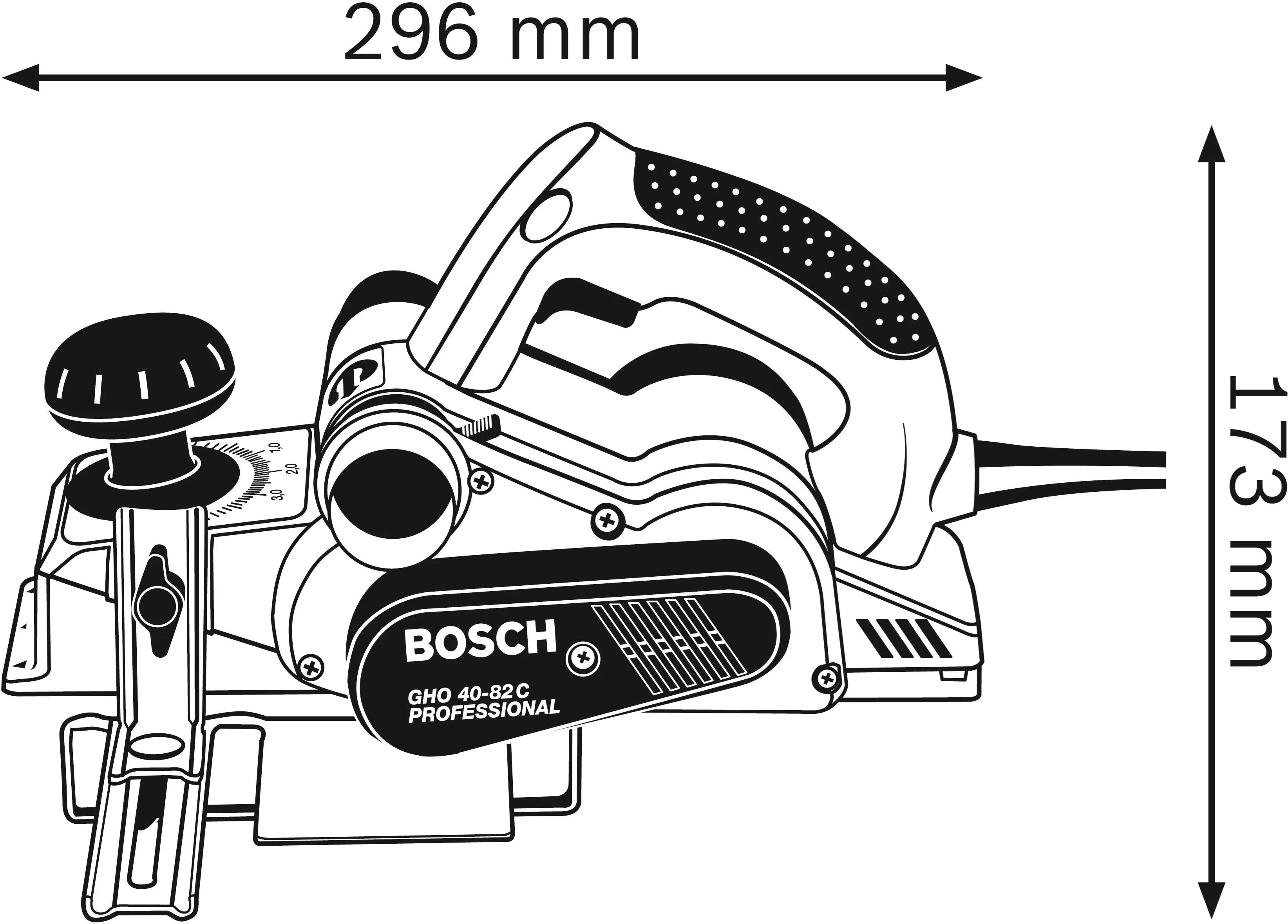 Рубанок Bosch GHO 40-82 C Professional 060159A76A