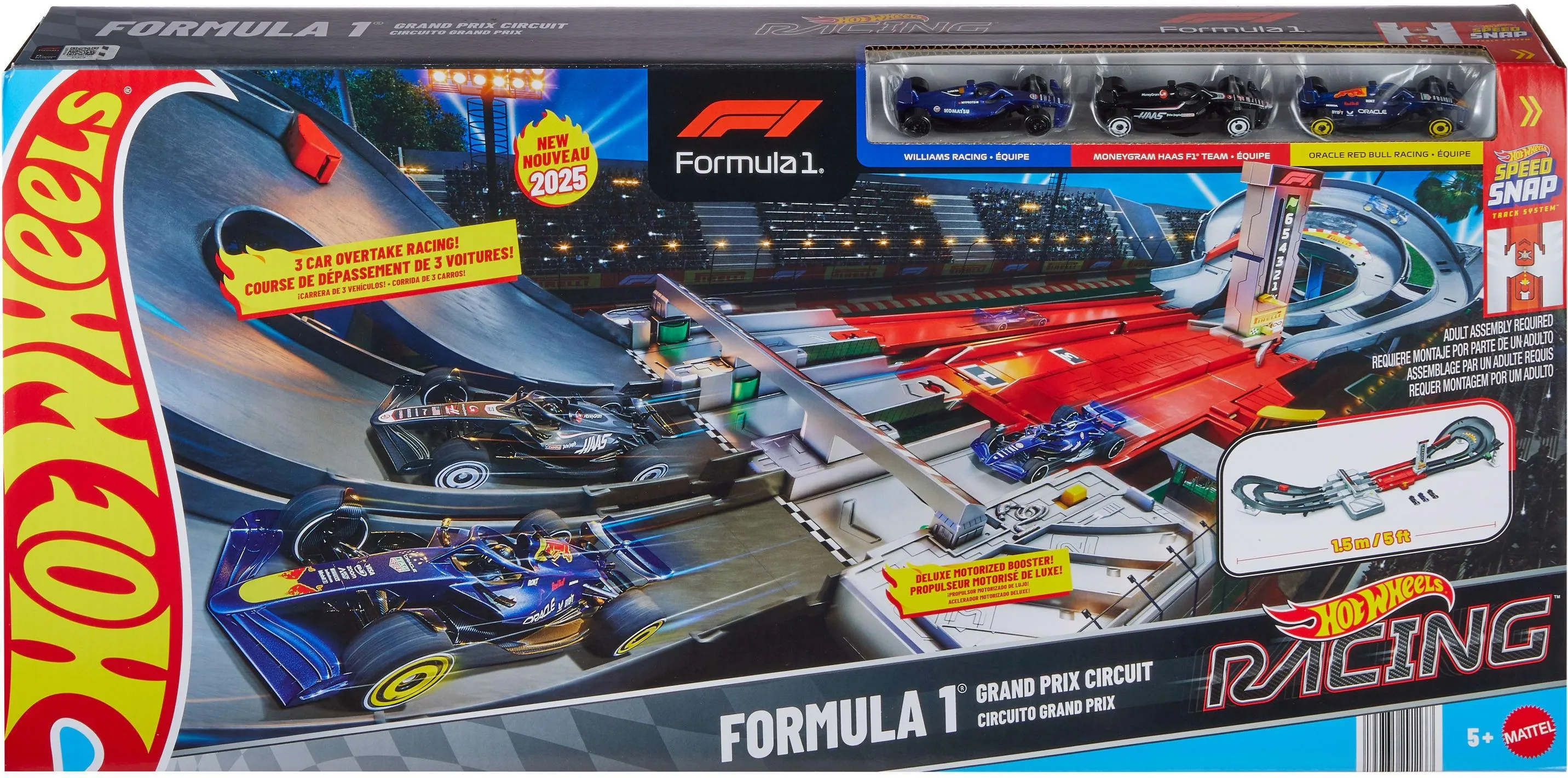 Игрушечный трек Hot Wheels Racing Grand Prix F1 Race Track Play Set - JDY16