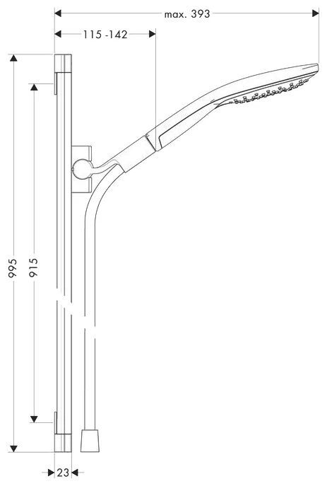 Душевой гарнитур Hansgrohe Raindance Select S 26626000