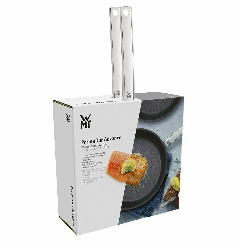 Набор сковород WMF PermaDur Advance 24 см и 28 см, без крышки, с фиксированной ручкой