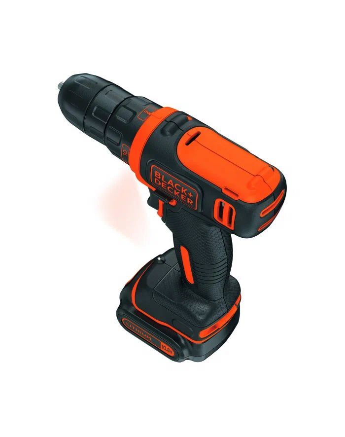 Дрель-шуруповерт аккумуляторная в футляре с 100 аксессуарами Black&Decker BDCDD12BAFC-QW