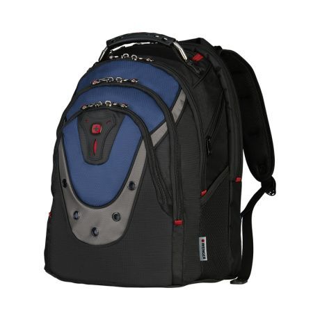 Городской рюкзак WENGER Ibex 17" с отделением для ноутбука, черный/синий