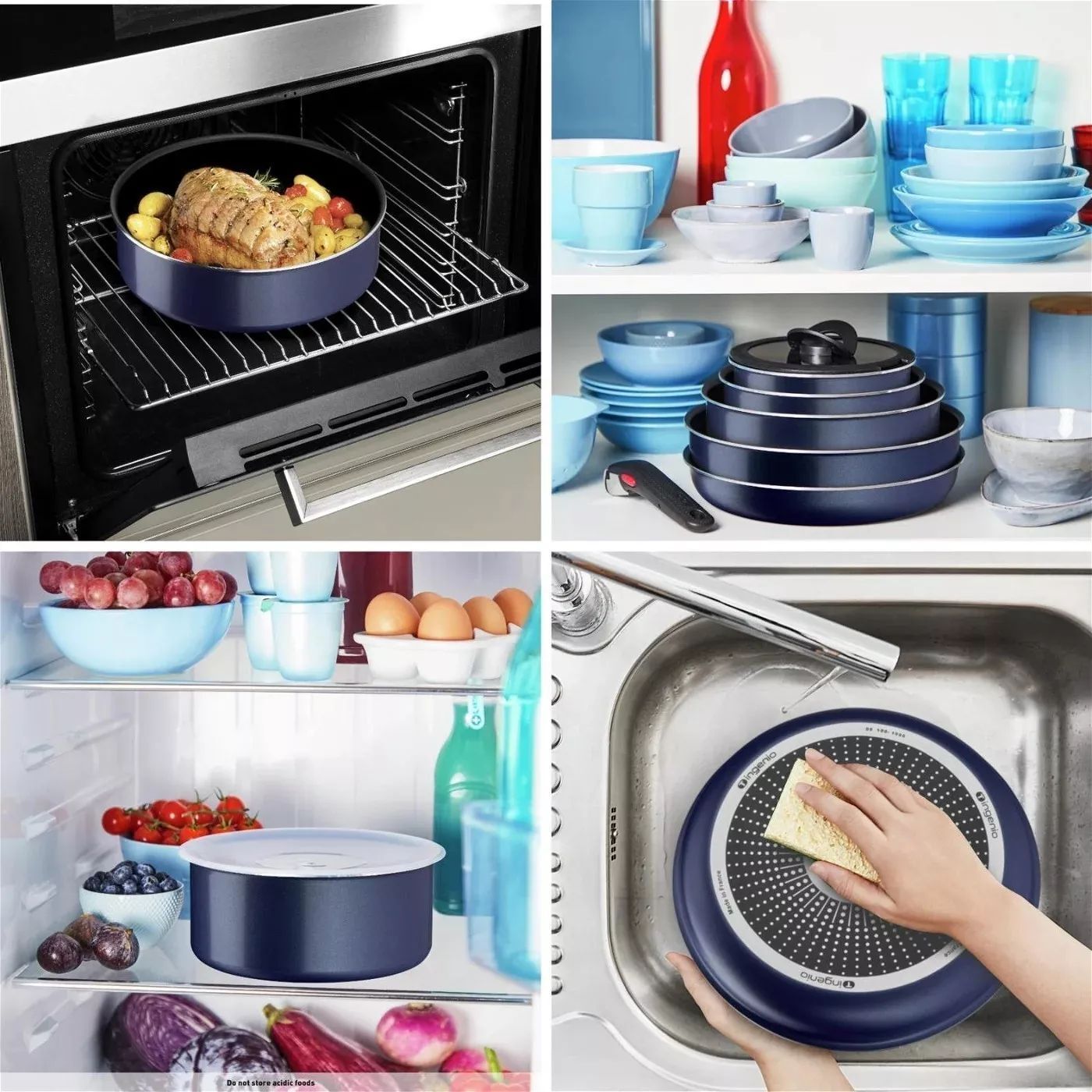 Набор сковород и кастрюль Tefal Ingenio Easy Cook & Clean 10 пр. L1579102