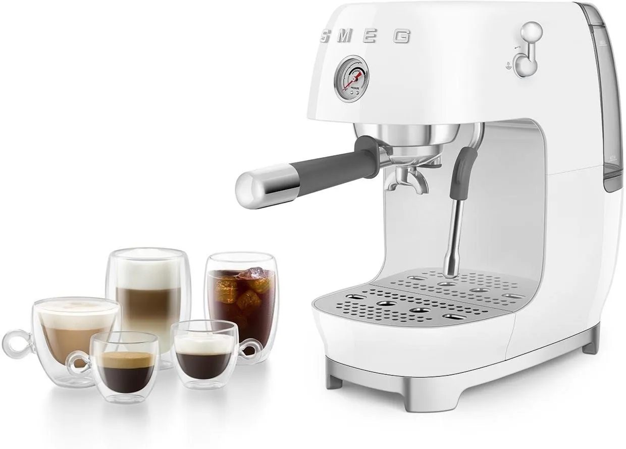 Кофемашина Smeg ECF03, белая