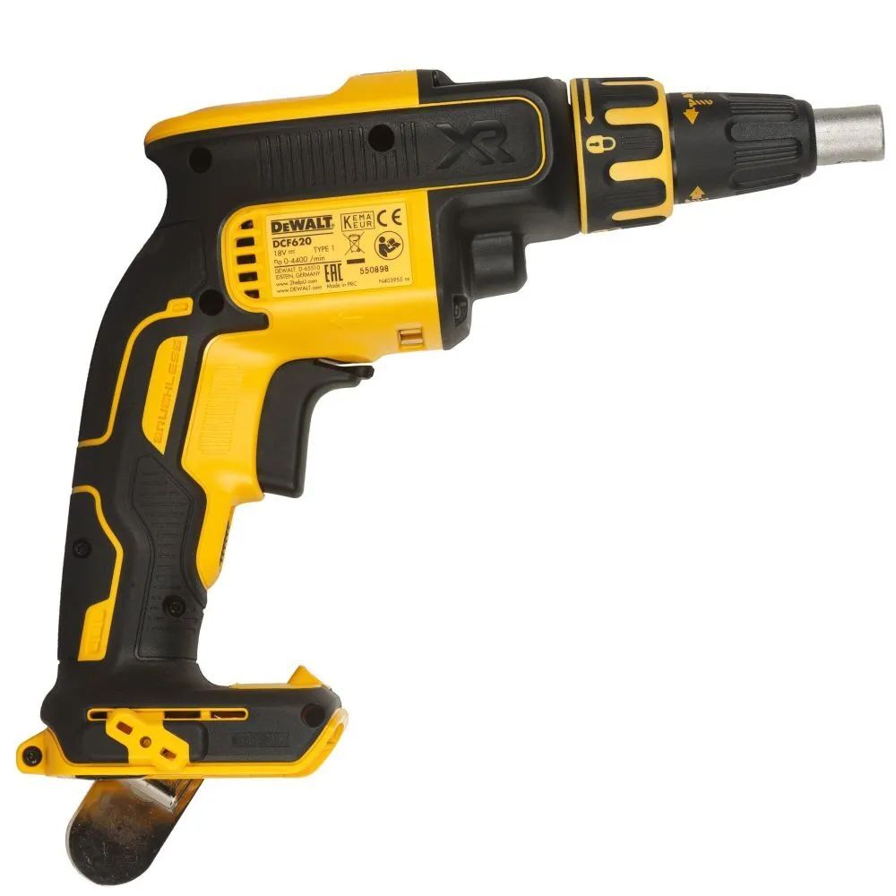 Шуруповерт аккумуляторный для гипсокартона DEWALT DCF620NT, 18 В, 4400 об/мин