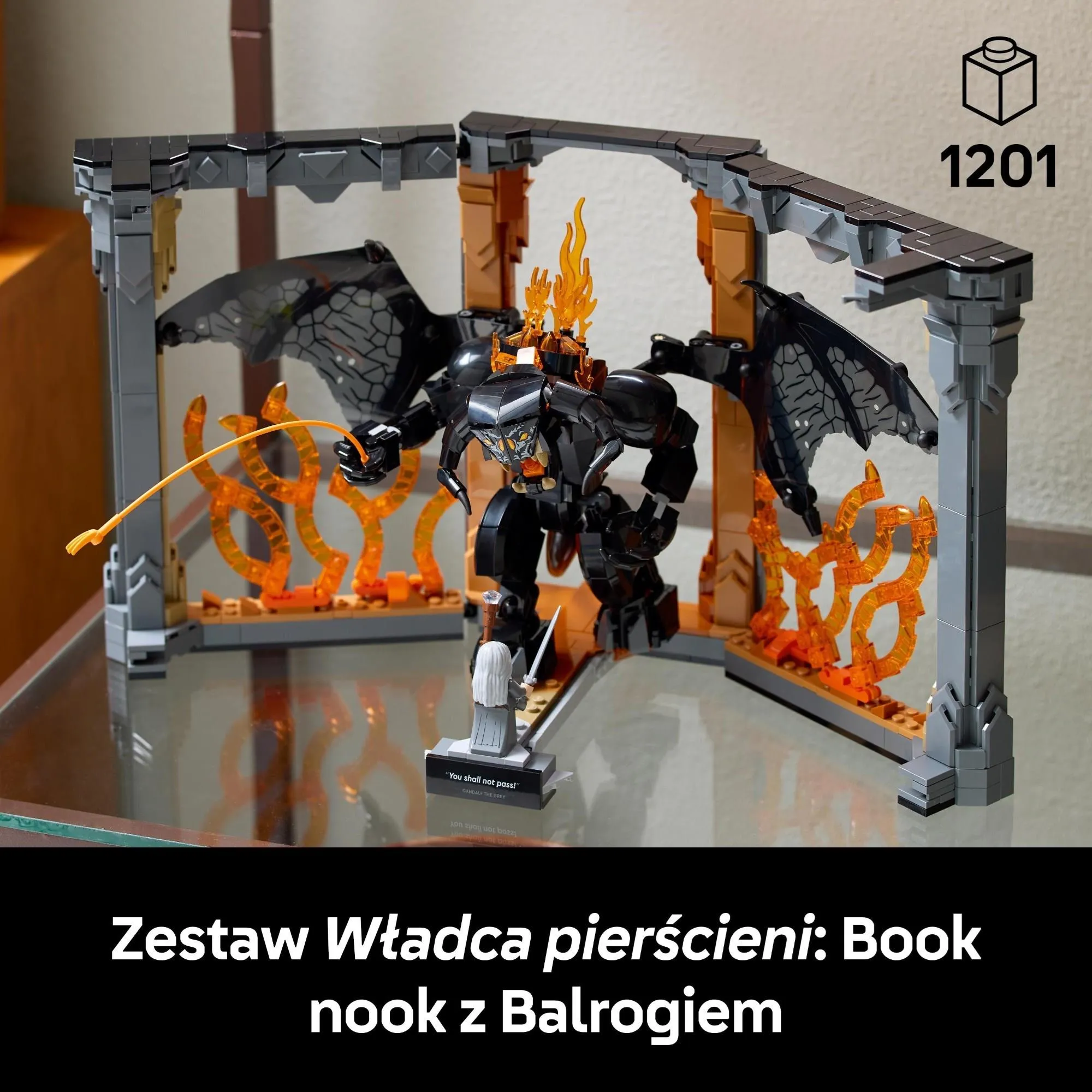 Конструктор LEGO Icons 10367 Властелин колец: Book Nook с Балрогом