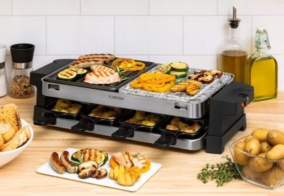 Раклет гриль электрический Klarstein Sirloin 1500 Вт, камень