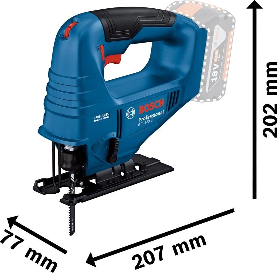Лобзик Bosch GST 183-LI Professional 06015B7022
