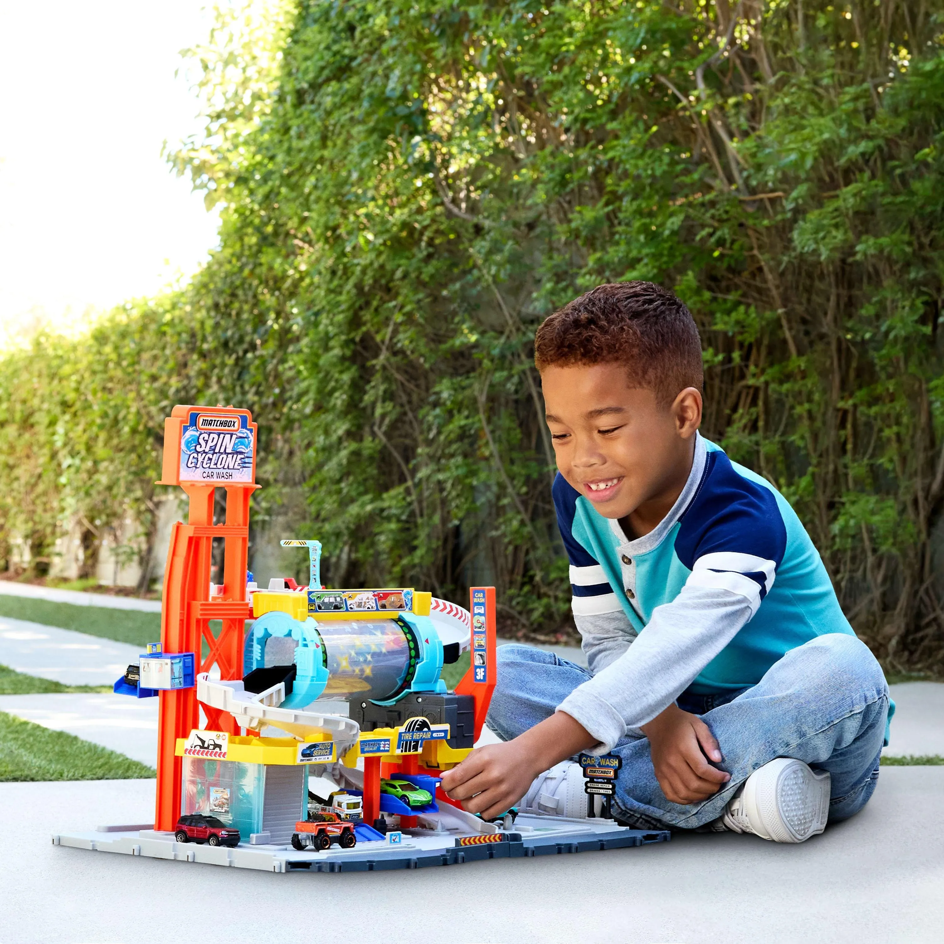 Комплект автомойки Mattel Matchbox Turbo Cyclone JGB68