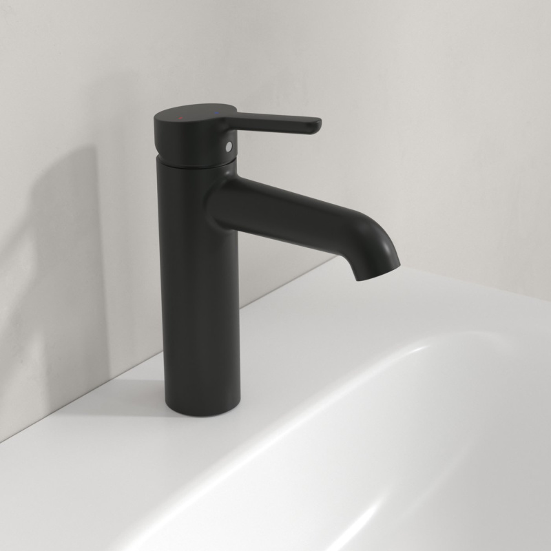 Смеситель для раковины Villeroy & Boch Skyla матовый черный TVW116002000K5