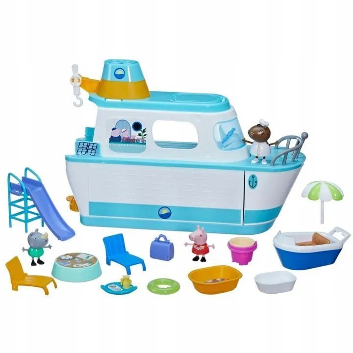 Hasbro Свинка Пеппа Круизный корабль Набор с 3 фигурками и аксессуарами F6284