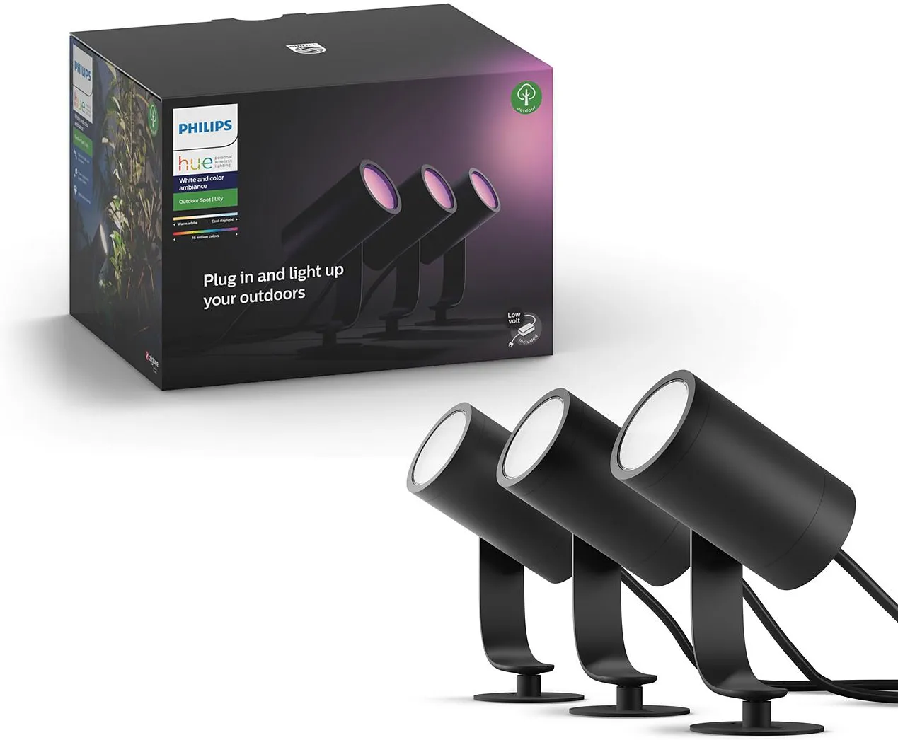 Световая панель PHILIPS Hue White and Color Ambiance Lily Черный 1741430P7