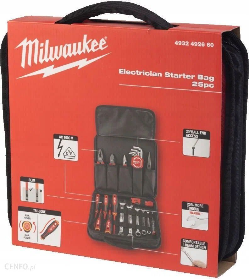 Набор инструментов для электрика Milwaukee 25 предметов 4932492660