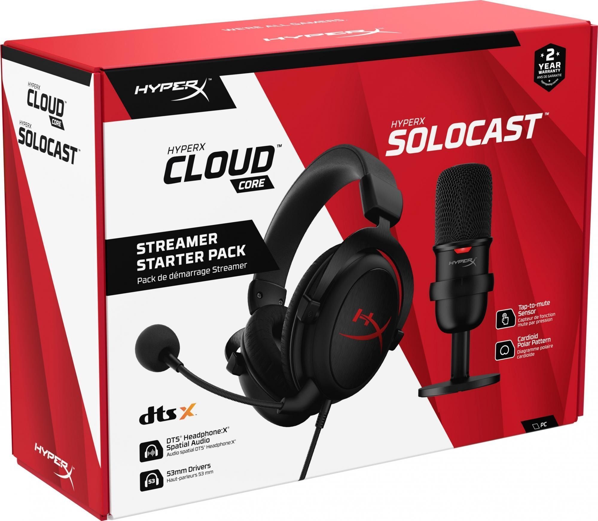 Компьютерная гарнитура HyperX Streamer Starter Pack, черный
