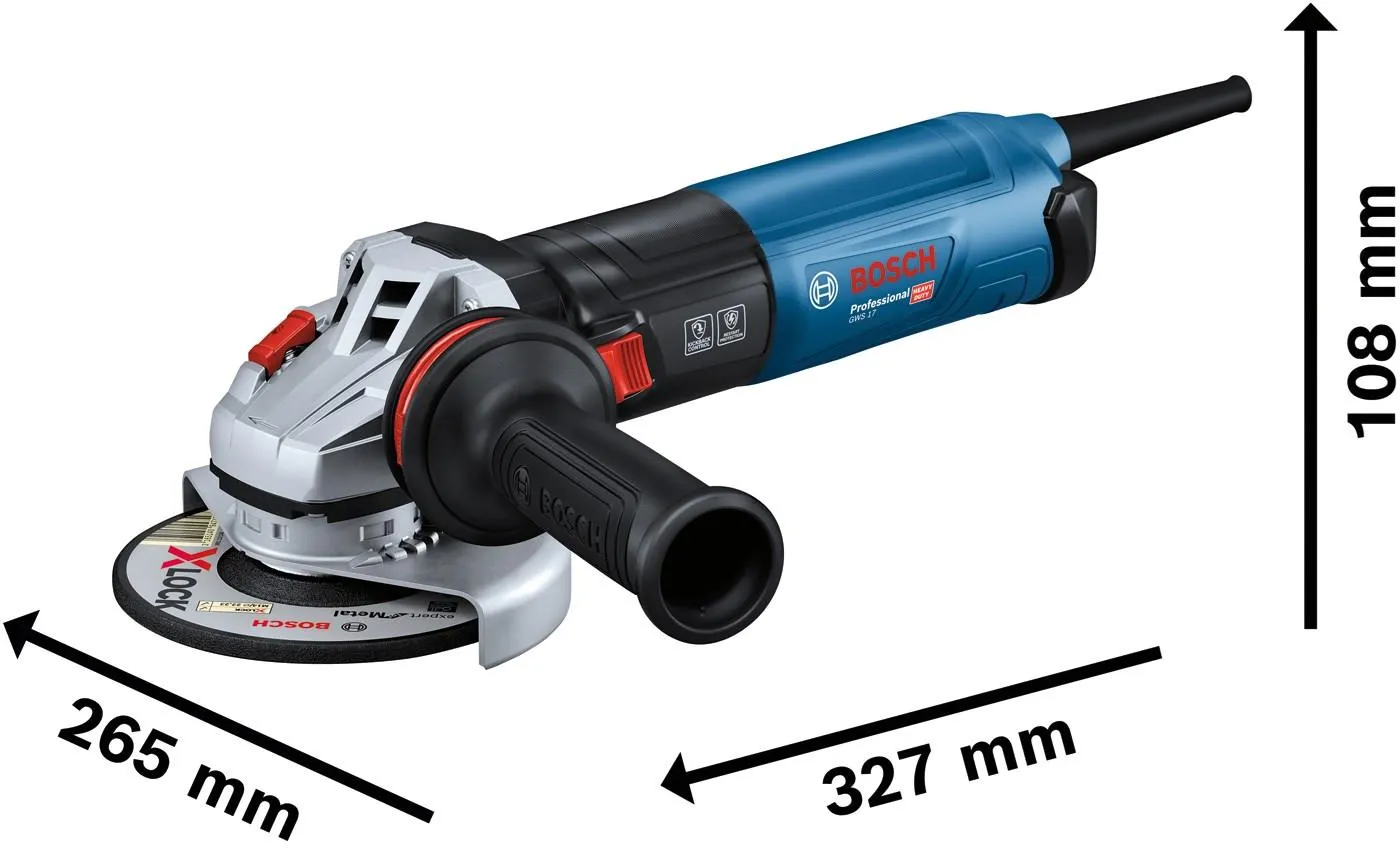 Угловая шлифовальная машина сетевая Bosch GWS 17-125 TS Professional 06017D0400