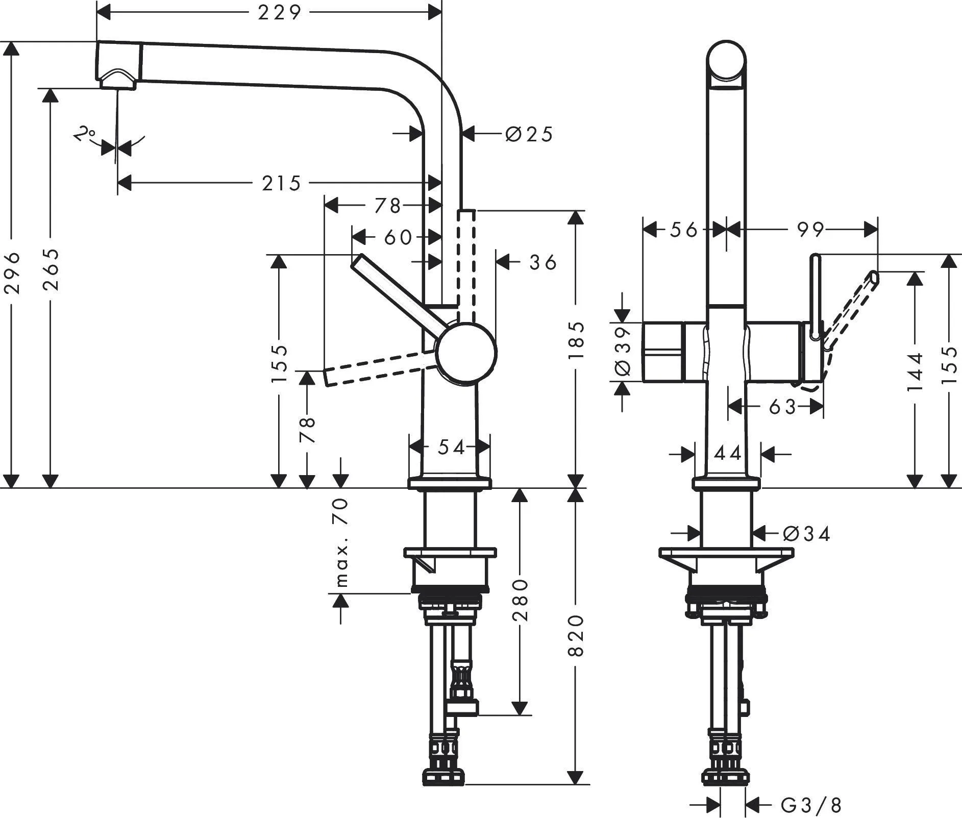 Смеситель Hansgrohe Talis M54 72827670