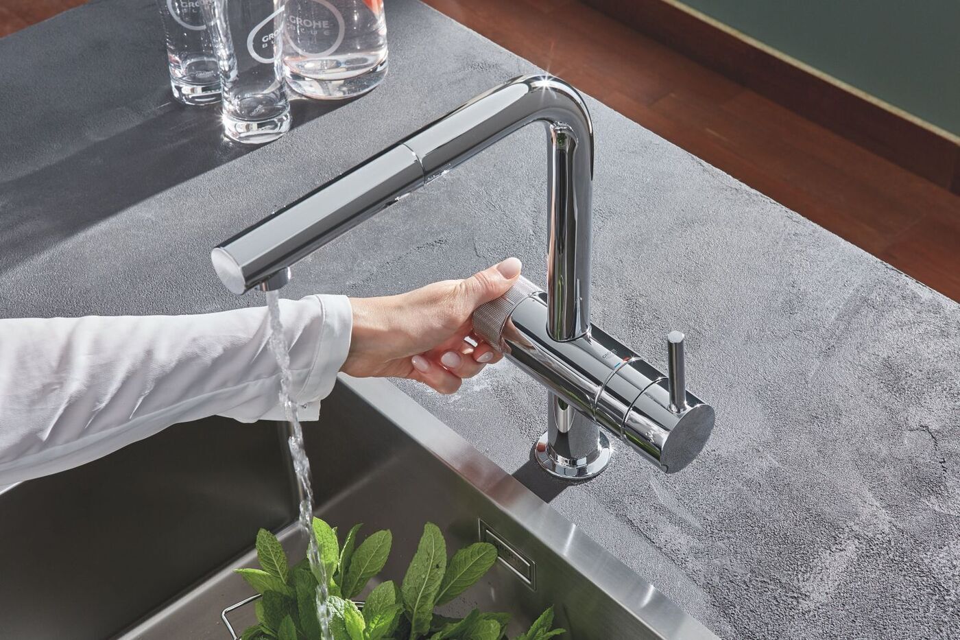 Смеситель для раковины (умывальника) Grohe Blue Pure Minta 31721000 хром