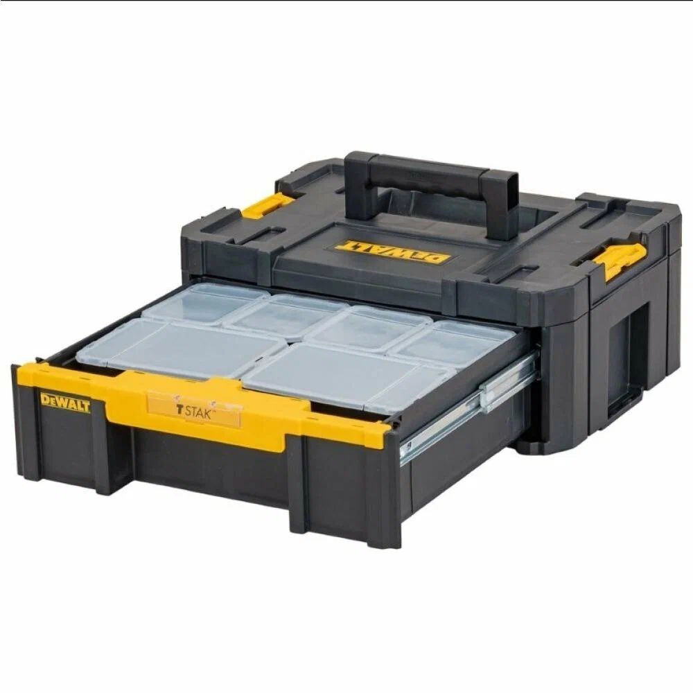 Ящик с органайзером DeWALT TSTAK DWST1-70705, 43x31x16 см, черный/желтый