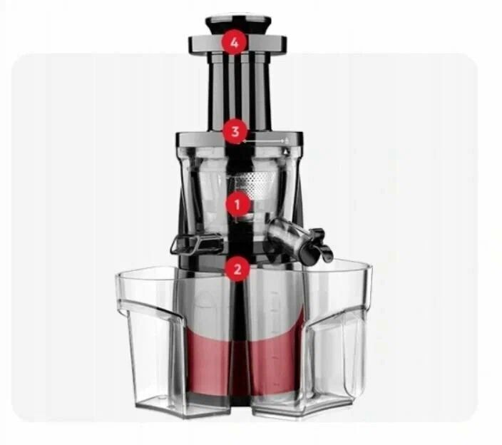 Соковыжималка Amica JSM4012 200Вт, бордовый