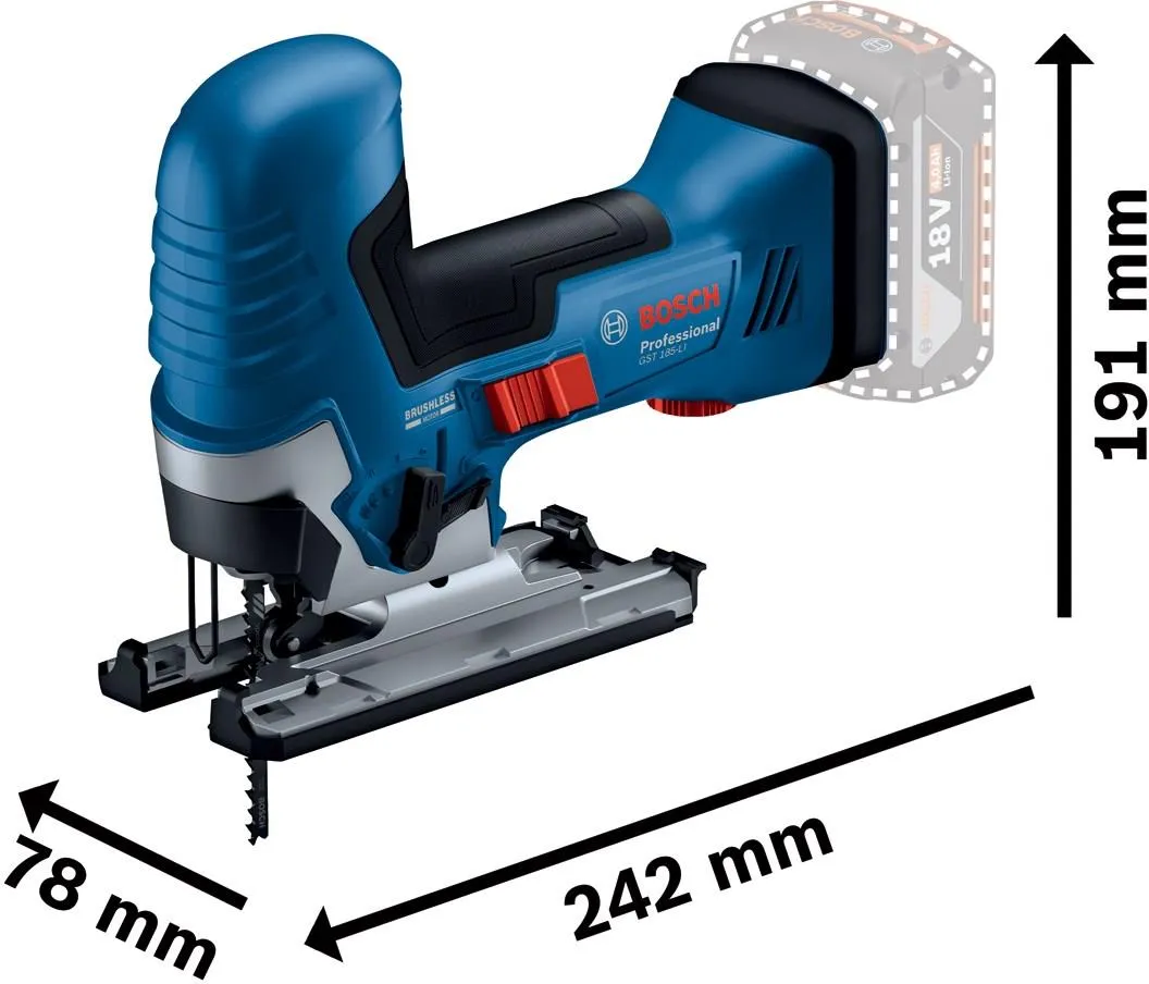 Лобзик Bosch GST 185-LI Professional 06015B2022