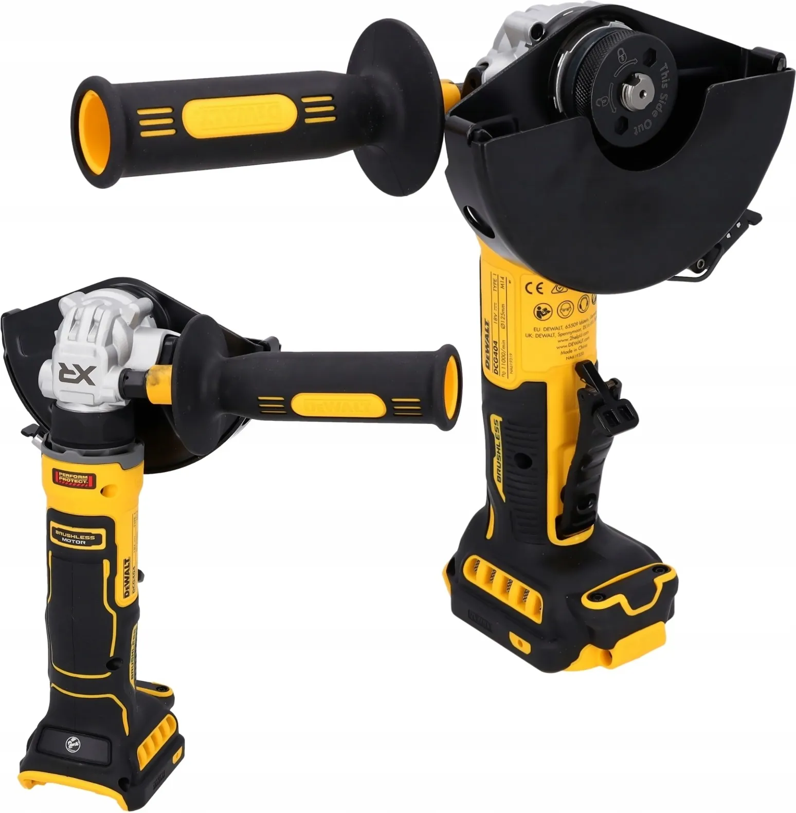 Аккумуляторная угловая шлифмашина (УШМ) DeWalt DCG404NT, без АКБ и ЗУ, в кейсе TSTAK