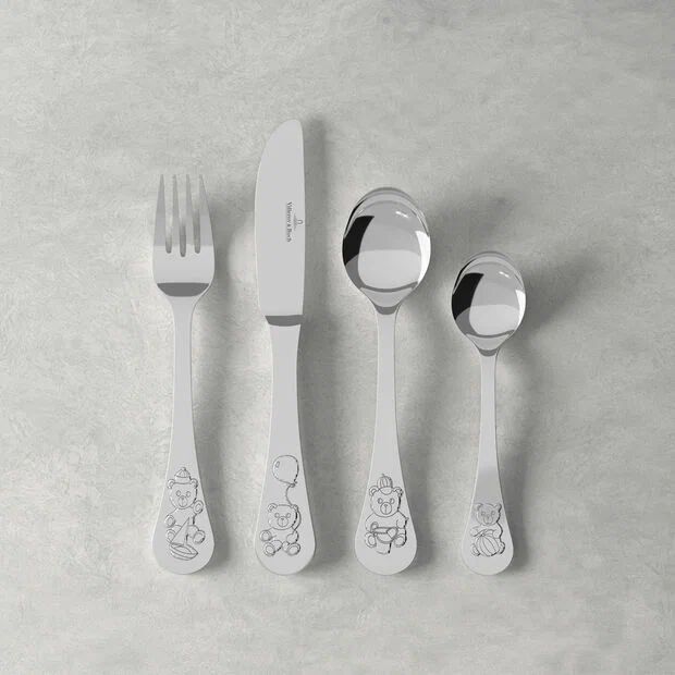 Villeroy & Boch Teddy Kinderbesteck 4tlg. Набор Детских столовых приборов Teddy 4 шт