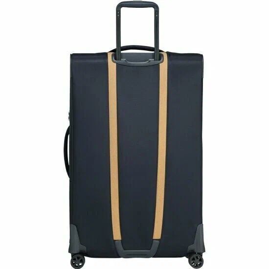 Чемодан Samsonite, текстиль, полиэстер, увеличение объема, 92 л, размер M, синий